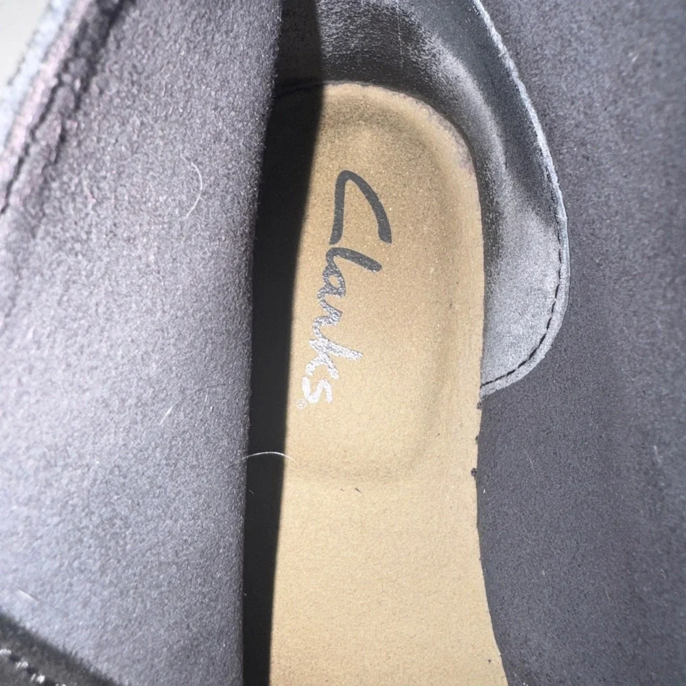 Clarks Desert Boot Chukka Men 8 Black Suede Lace Up Leather Casual Shoes